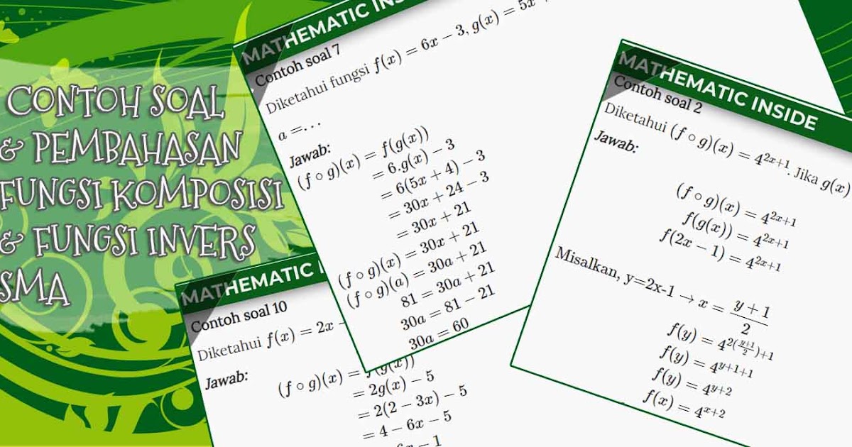 Detail Contoh Soal Invers Fungsi Nomer 50