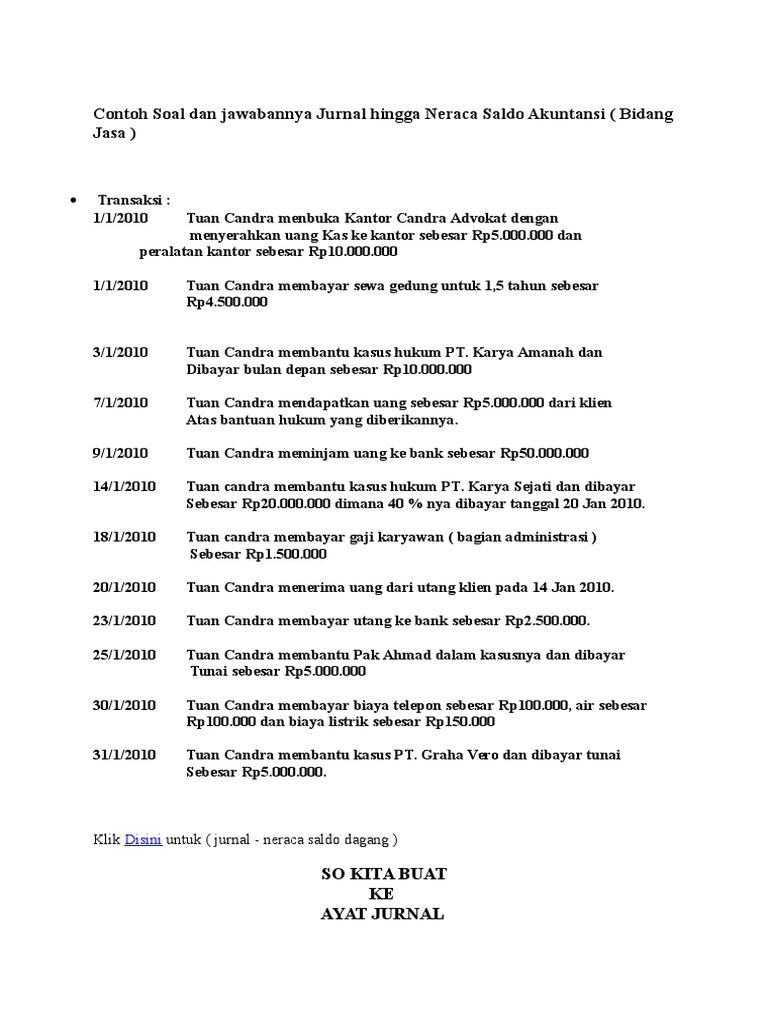 Detail Contoh Soal Jurnal Akuntansi Nomer 29