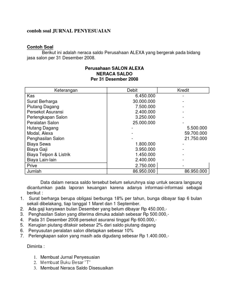 Detail Contoh Soal Jurnal Akuntansi Nomer 5