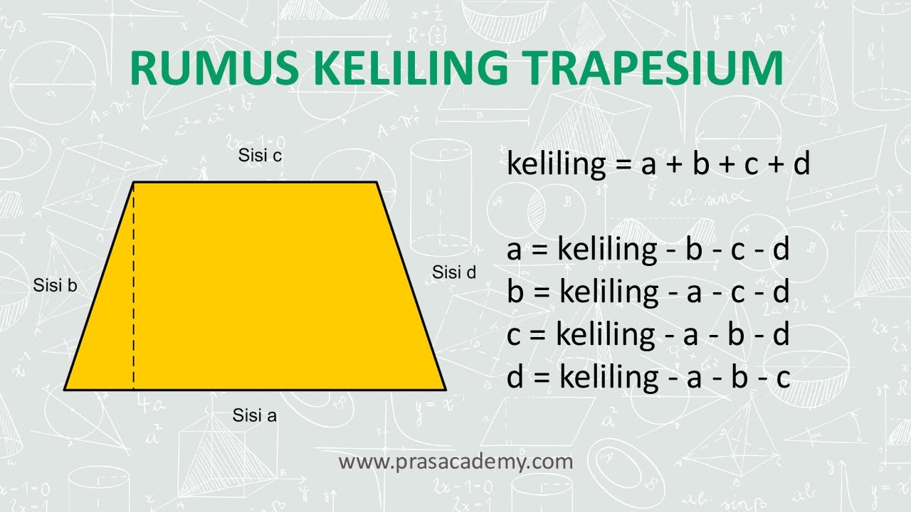 Detail Contoh Soal Keliling Trapesium Nomer 4