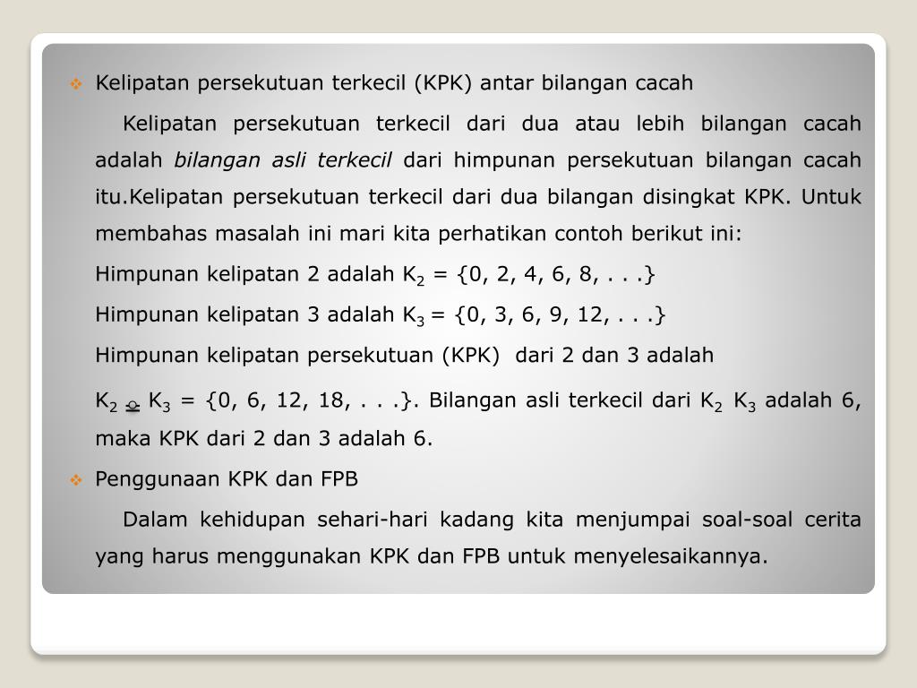 Detail Contoh Soal Kelipatan Persekutuan Terkecil Nomer 26