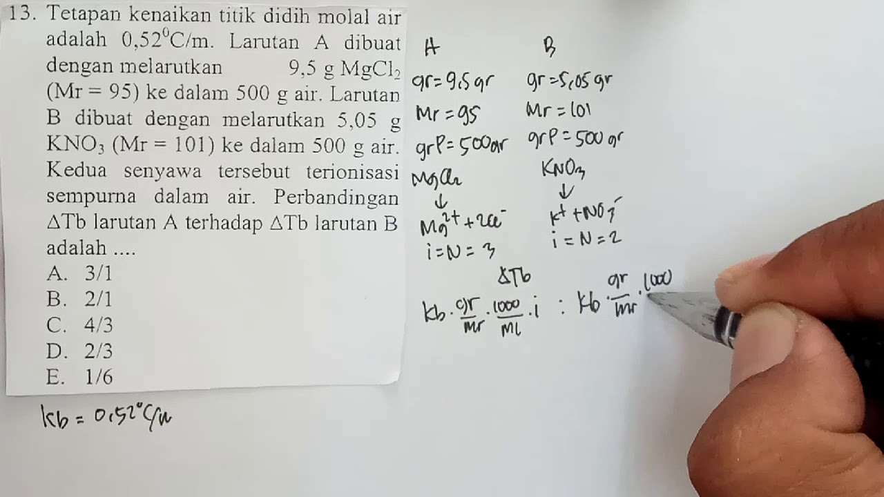 Detail Contoh Soal Kenaikan Titik Didih Nomer 2