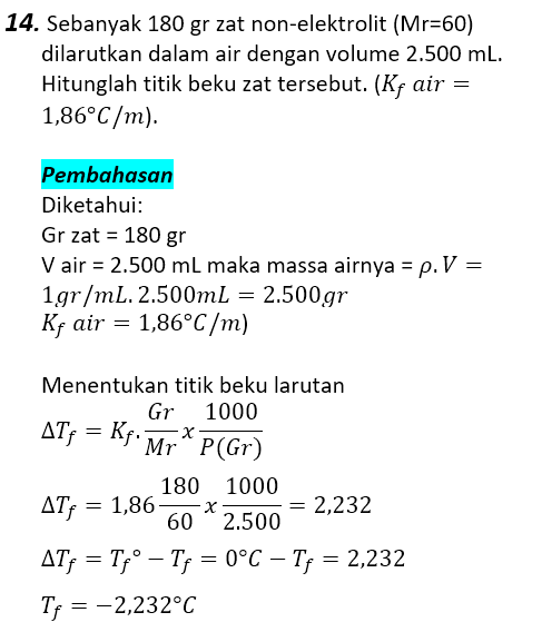 Detail Contoh Soal Kenaikan Titik Didih Nomer 11