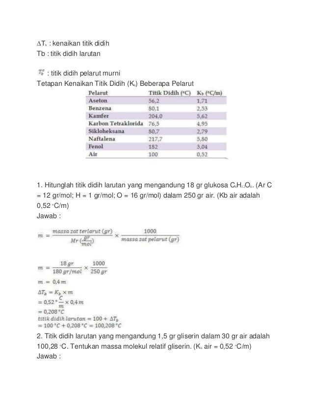 Detail Contoh Soal Kenaikan Titik Didih Nomer 46