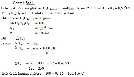 Detail Contoh Soal Kenaikan Titik Didih Nomer 7