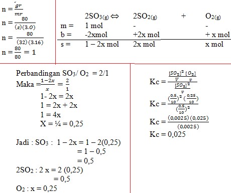 Detail Contoh Soal Kesetimbangan Kimia Dan Pembahasannya Nomer 7