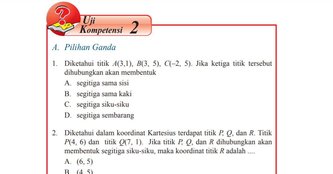 Detail Contoh Soal Koordinat Kartesius Dan Jawabannya Kelas 10 Nomer 26