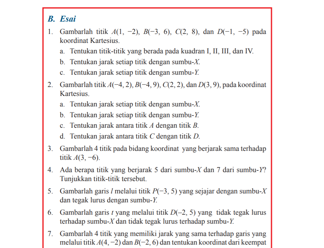 Detail Contoh Soal Koordinat Kartesius Dan Jawabannya Kelas 10 Nomer 44