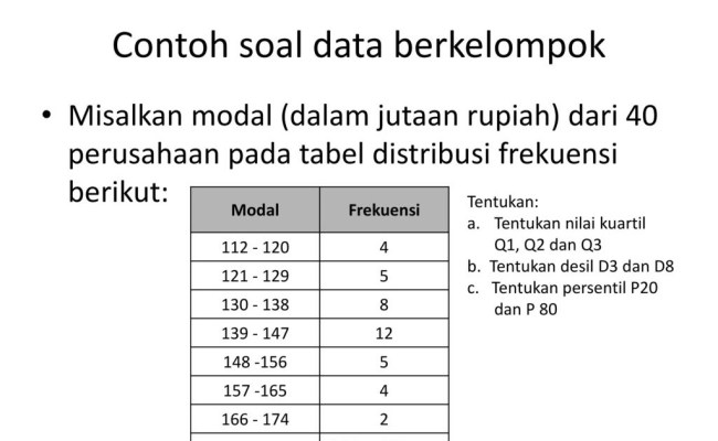 Detail Contoh Soal Kuartil Bawah Nomer 27