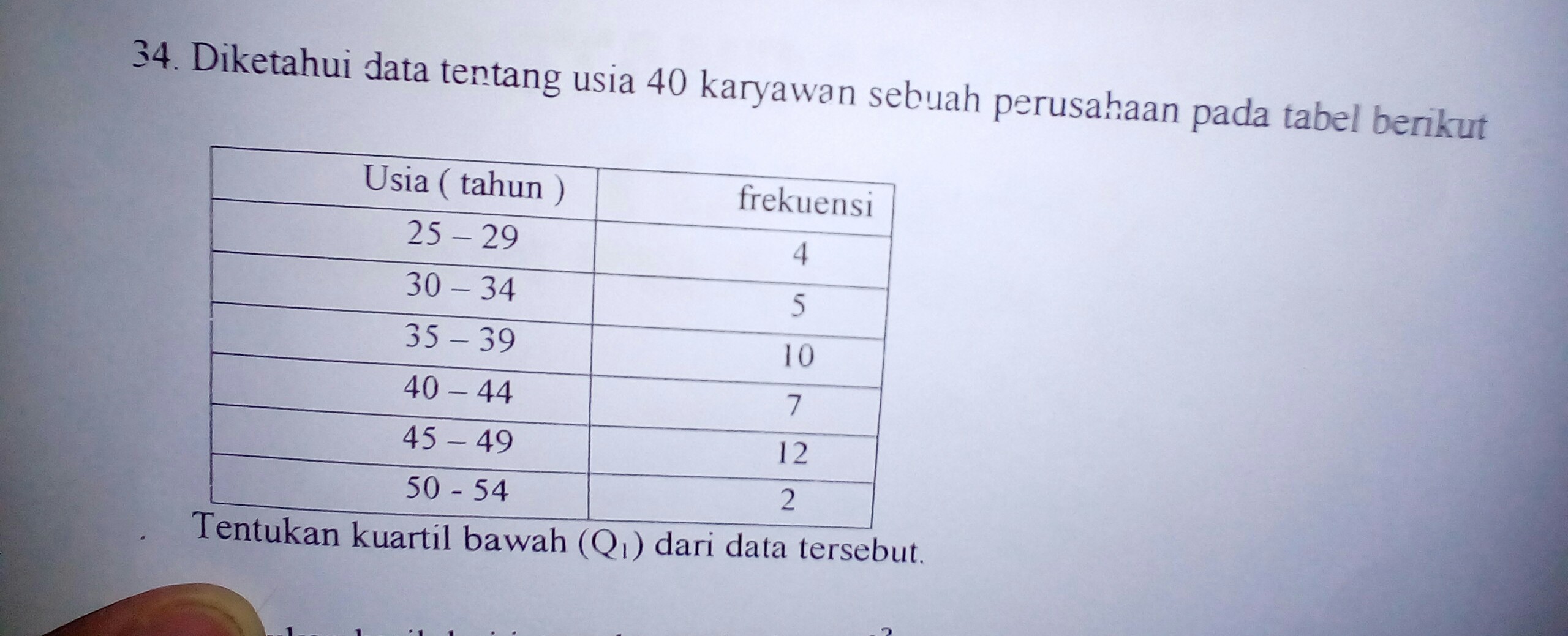 Detail Contoh Soal Kuartil Data Berkelompok Nomer 37