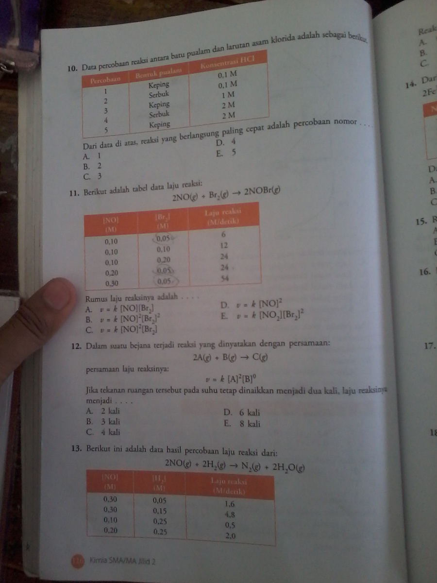 Detail Contoh Soal Laju Reaksi Beserta Jawabannya Nomer 13