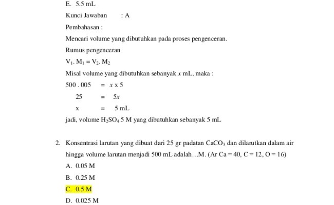 Detail Contoh Soal Laju Reaksi Beserta Jawabannya Nomer 16