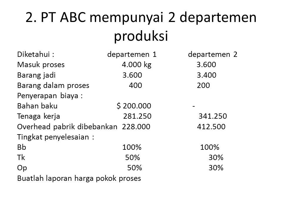 Detail Contoh Soal Laporan Biaya Produksi Nomer 39