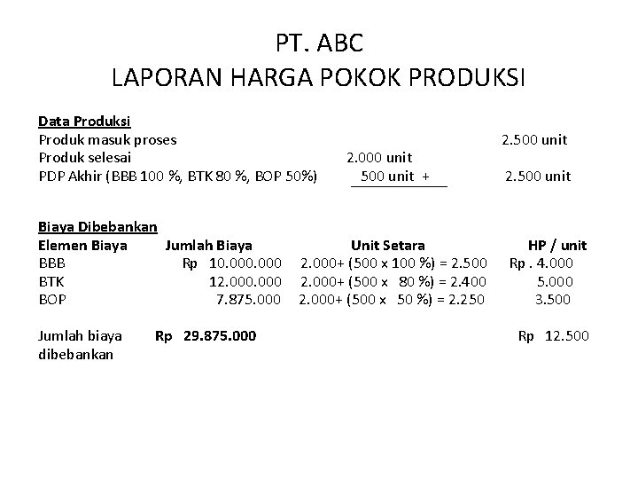 Detail Contoh Soal Laporan Harga Pokok Produksi Nomer 25