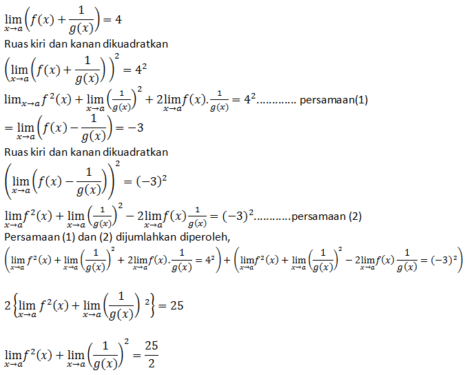 Detail Contoh Soal Limit Dan Pembahasannya Nomer 31