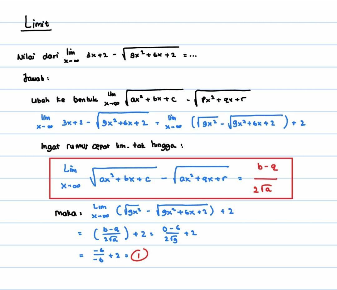 Detail Contoh Soal Limit Fungsi Nomer 37