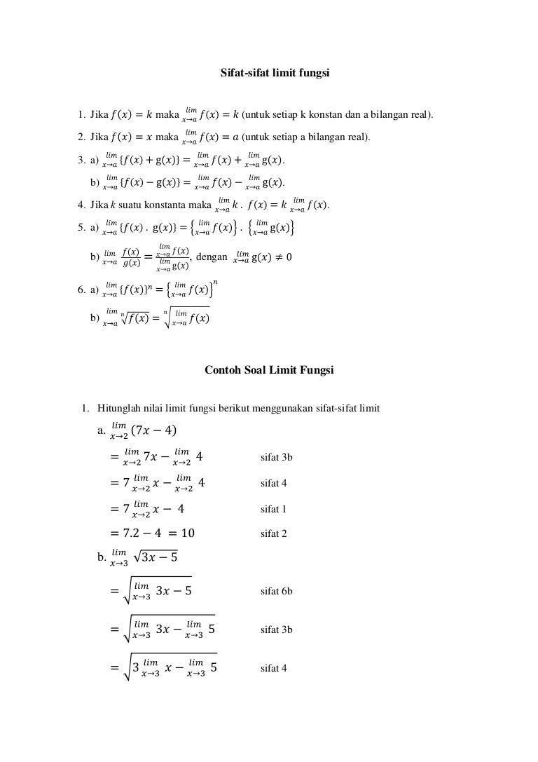 Detail Contoh Soal Limit Fungsi Nomer 38