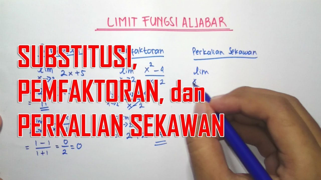 Detail Contoh Soal Limit Fungsi Pemfaktoran Nomer 32
