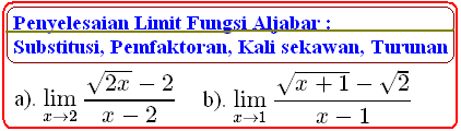 Detail Contoh Soal Limit Fungsi Pemfaktoran Nomer 43