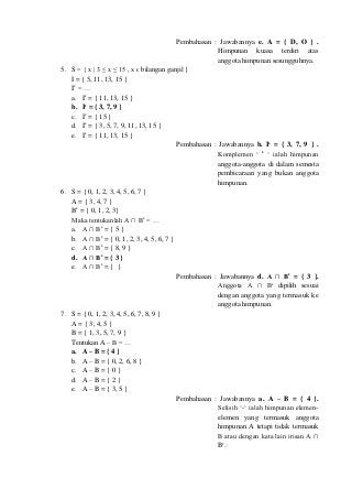 Contoh Soal Logika Matematika Dan Jawabannya Kelas 11 - KibrisPDR