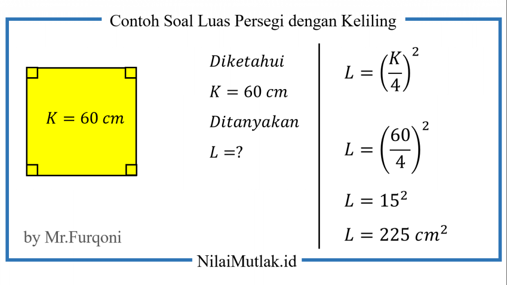 Detail Contoh Soal Luas Dan Keliling Persegi Nomer 17