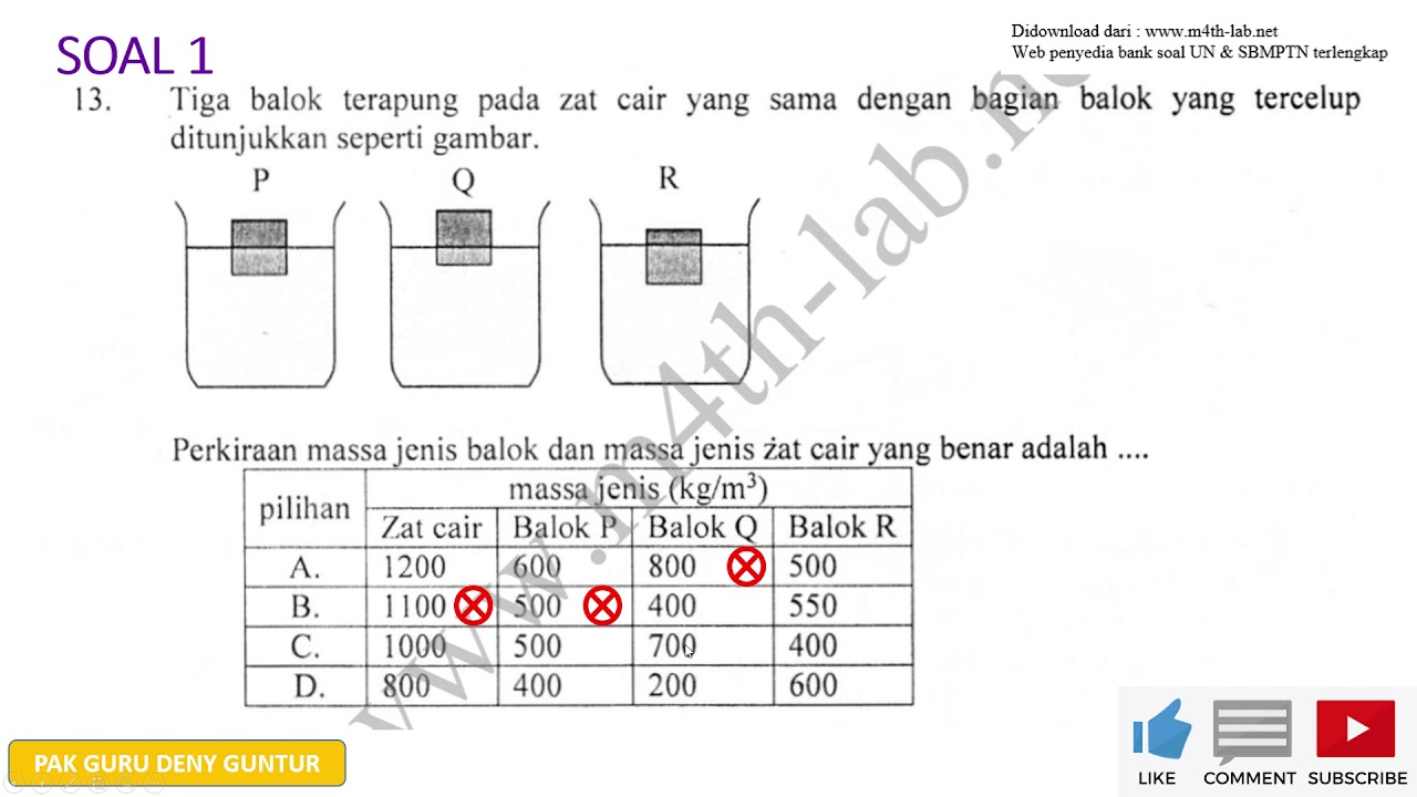 Detail Contoh Soal Massa Jenis Nomer 27