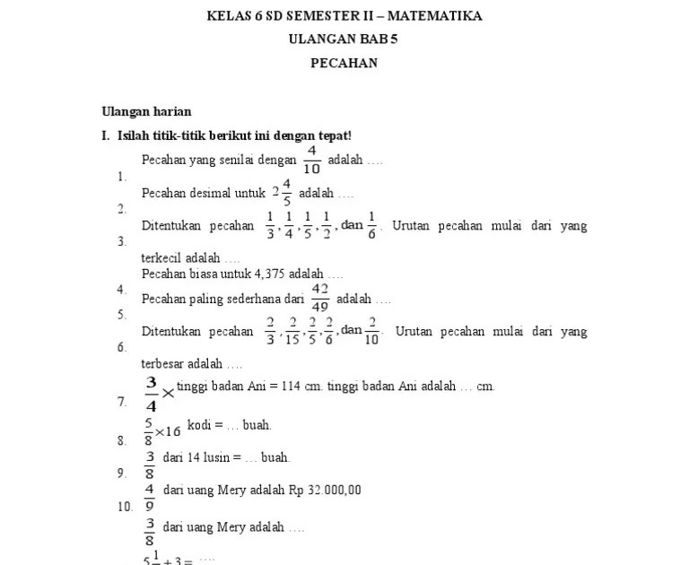 Detail Contoh Soal Matematika Kelas 5 Dan Cara Penyelesaiannya Nomer 18