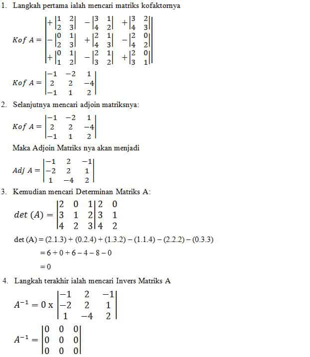 Detail Contoh Soal Matriks Dan Jawabannya Nomer 27