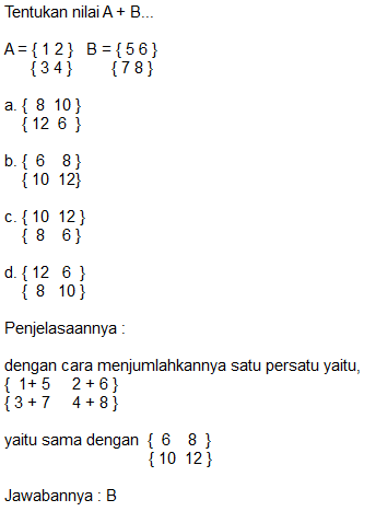 Detail Contoh Soal Matriks Dan Jawabannya Kelas 11 Nomer 9