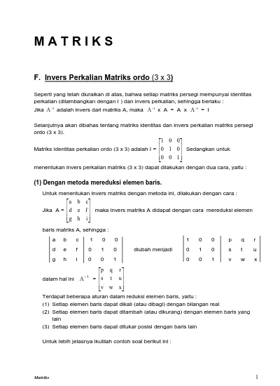 Detail Contoh Soal Matriks Identitas Nomer 32