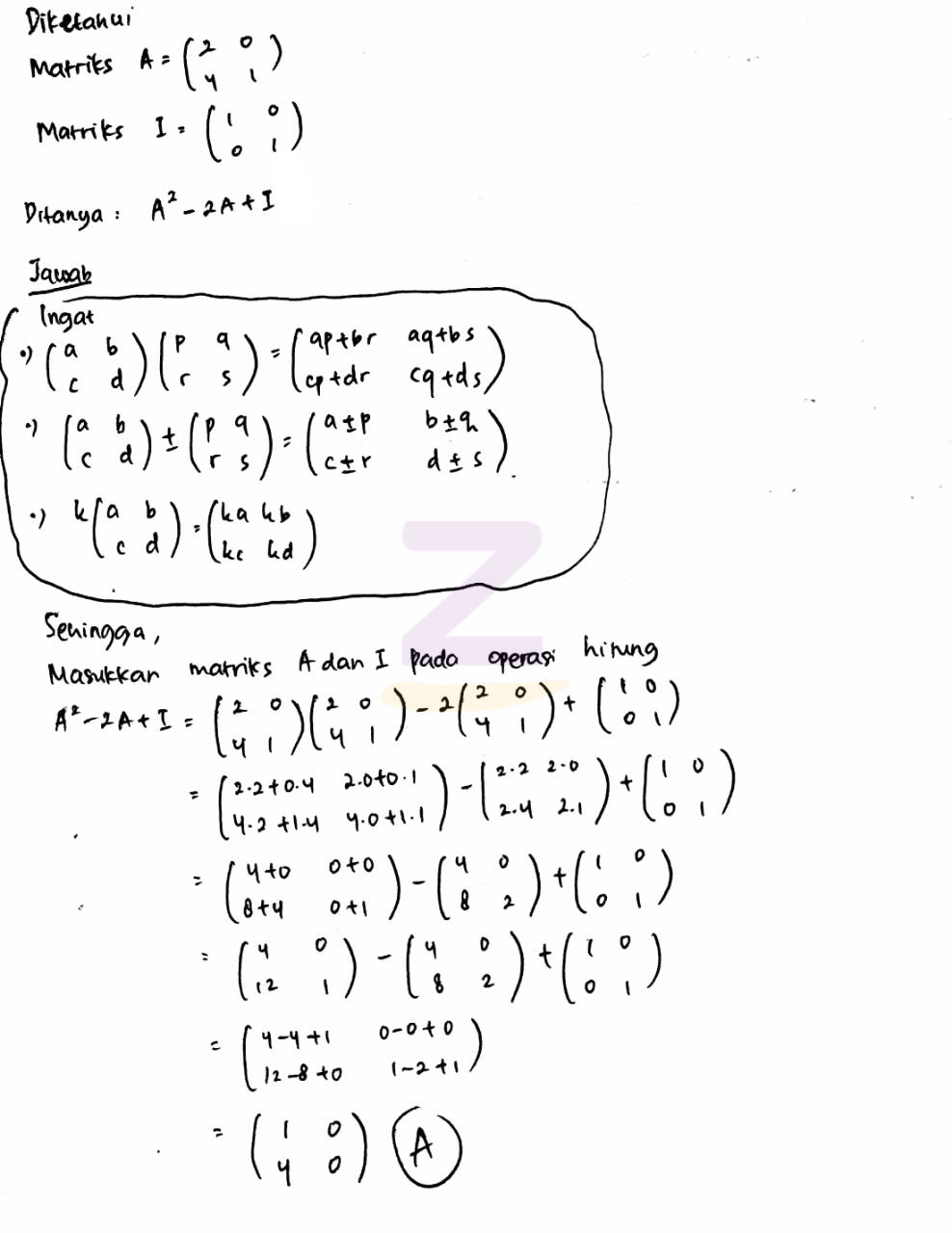 Detail Contoh Soal Matriks Identitas Nomer 6