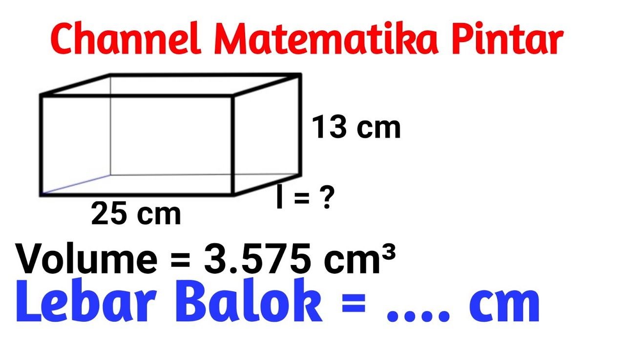 Detail Contoh Soal Mencari Tinggi Balok Nomer 28