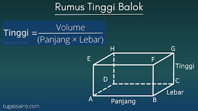 Detail Contoh Soal Mencari Tinggi Balok Nomer 7