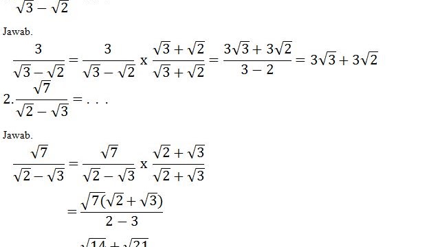 Detail Contoh Soal Menyederhanakan Bentuk Akar Kurikulum 2013 Nomer 21
