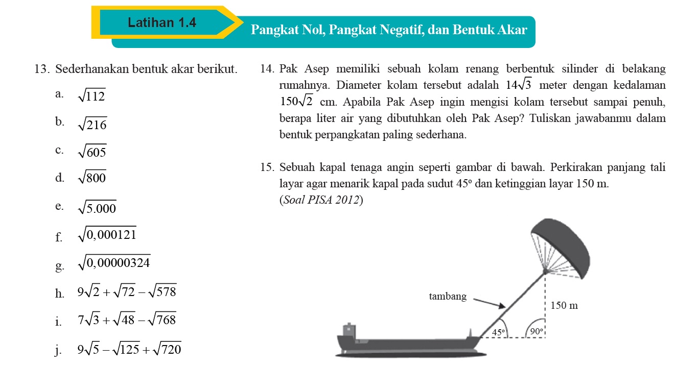 Detail Contoh Soal Menyederhanakan Bentuk Akar Kurikulum 2013 Nomer 30