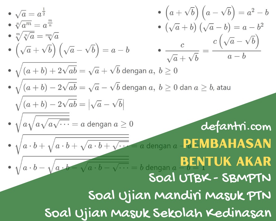 Detail Contoh Soal Menyederhanakan Bentuk Akar Kurikulum 2013 Nomer 5