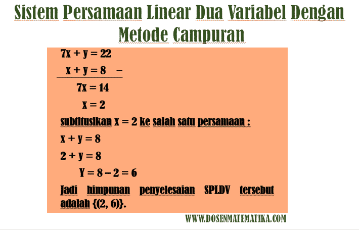 Detail Contoh Soal Metode Substitusi Nomer 41