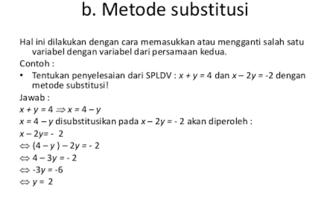 Detail Contoh Soal Metode Substitusi Nomer 43