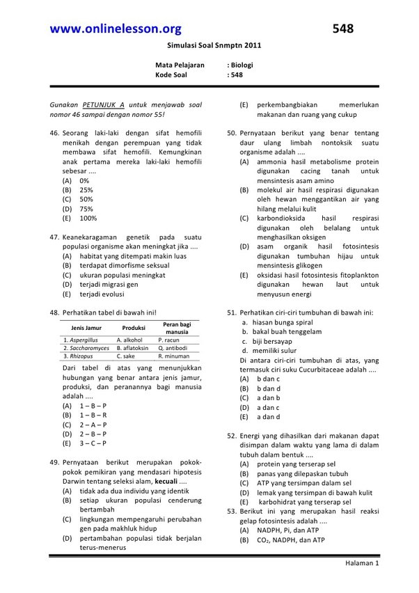 Detail Contoh Soal Olimpiade Biologi Sma 2019 Dan Pembahasannya Nomer 11