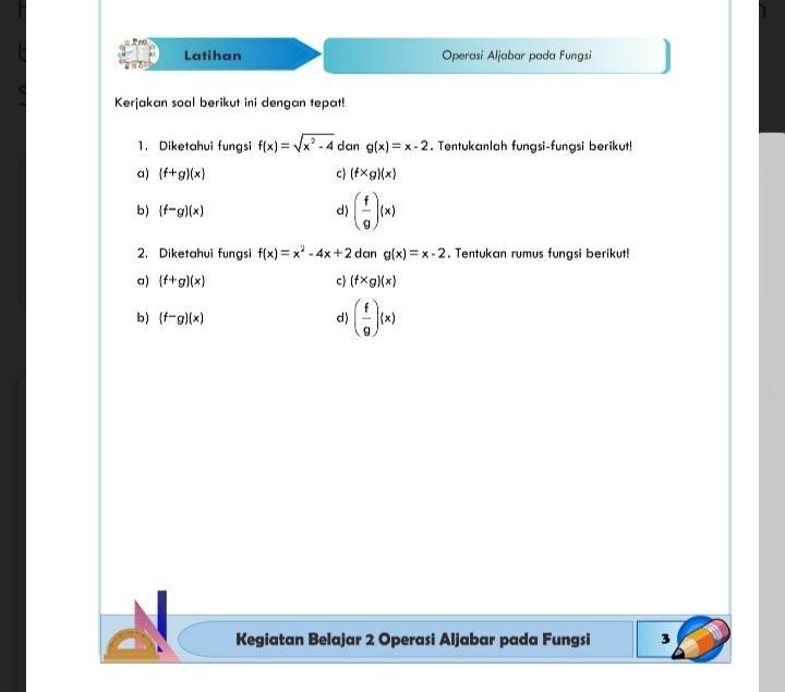 Detail Contoh Soal Operasi Aljabar Pada Fungsi Nomer 19