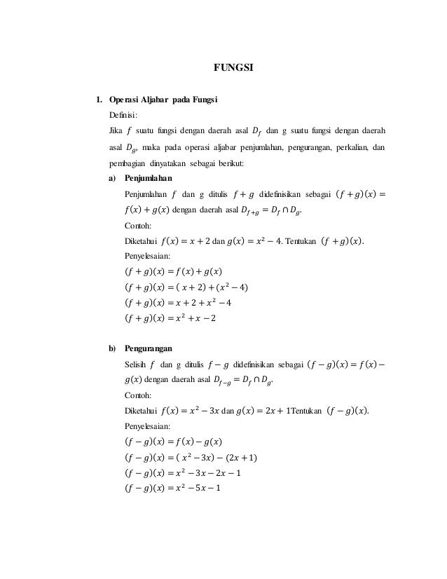 Detail Contoh Soal Operasi Aljabar Pada Fungsi Nomer 24