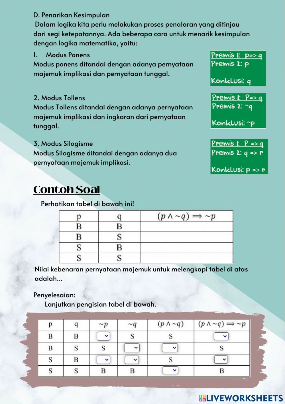 Detail Contoh Soal Penarikan Kesimpulan Logika Matematika Nomer 47