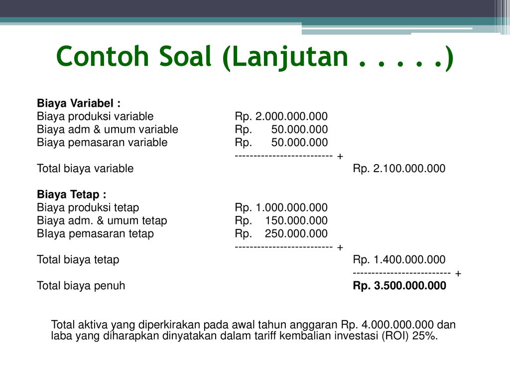 Detail Contoh Soal Penetapan Harga Nomer 4