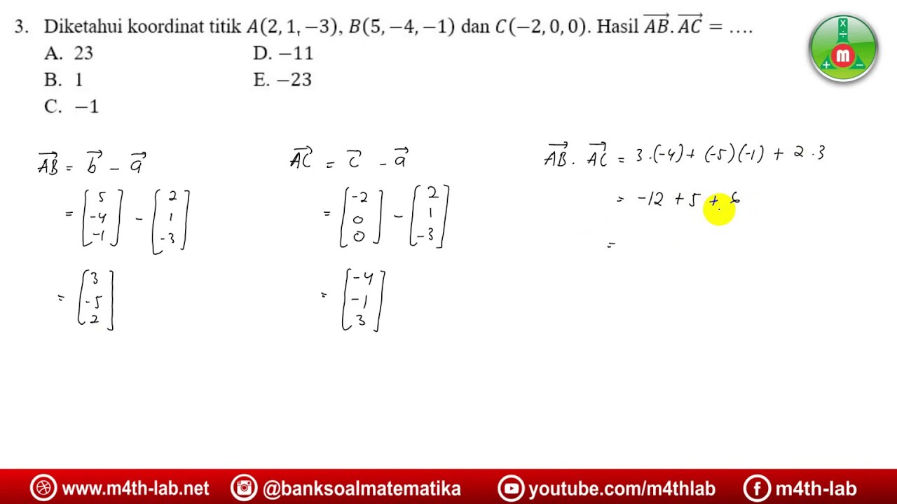 Detail Contoh Soal Pengurangan Vektor Nomer 25