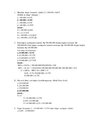 Detail Contoh Soal Perekonomian 3 Sektor Nomer 10