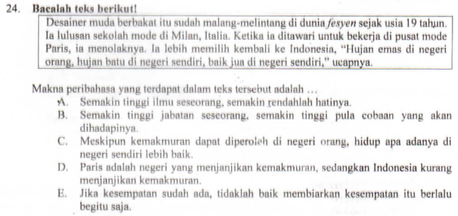 Detail Contoh Soal Peribahasa Nomer 6