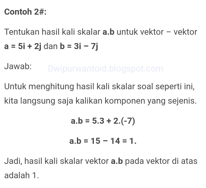 Detail Contoh Soal Perkalian Vektor Nomer 8