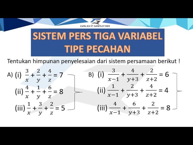 Detail Contoh Soal Persamaan Linear 3 Variabel Dan Pembahasannya Nomer 23