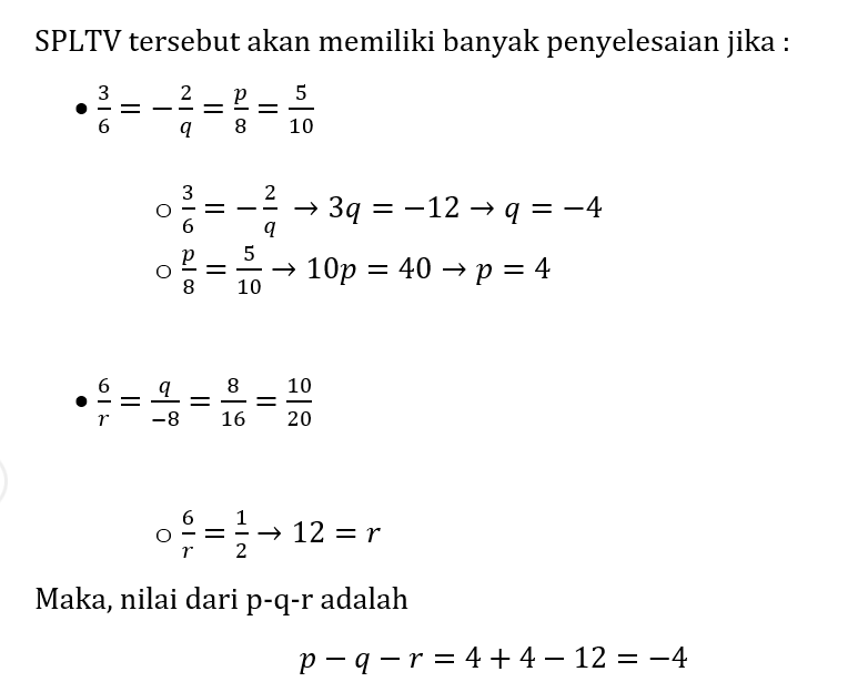 Detail Contoh Soal Persamaan Linear 3 Variabel Dan Pembahasannya Nomer 5