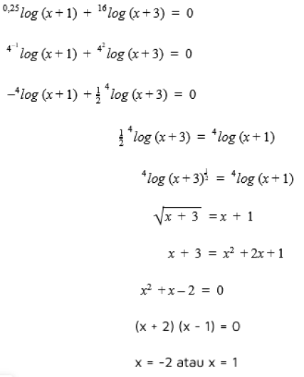 Detail Contoh Soal Persamaan Logaritma Dan Pembahasannya Kelas 10 Kurikulum 2013 Nomer 31